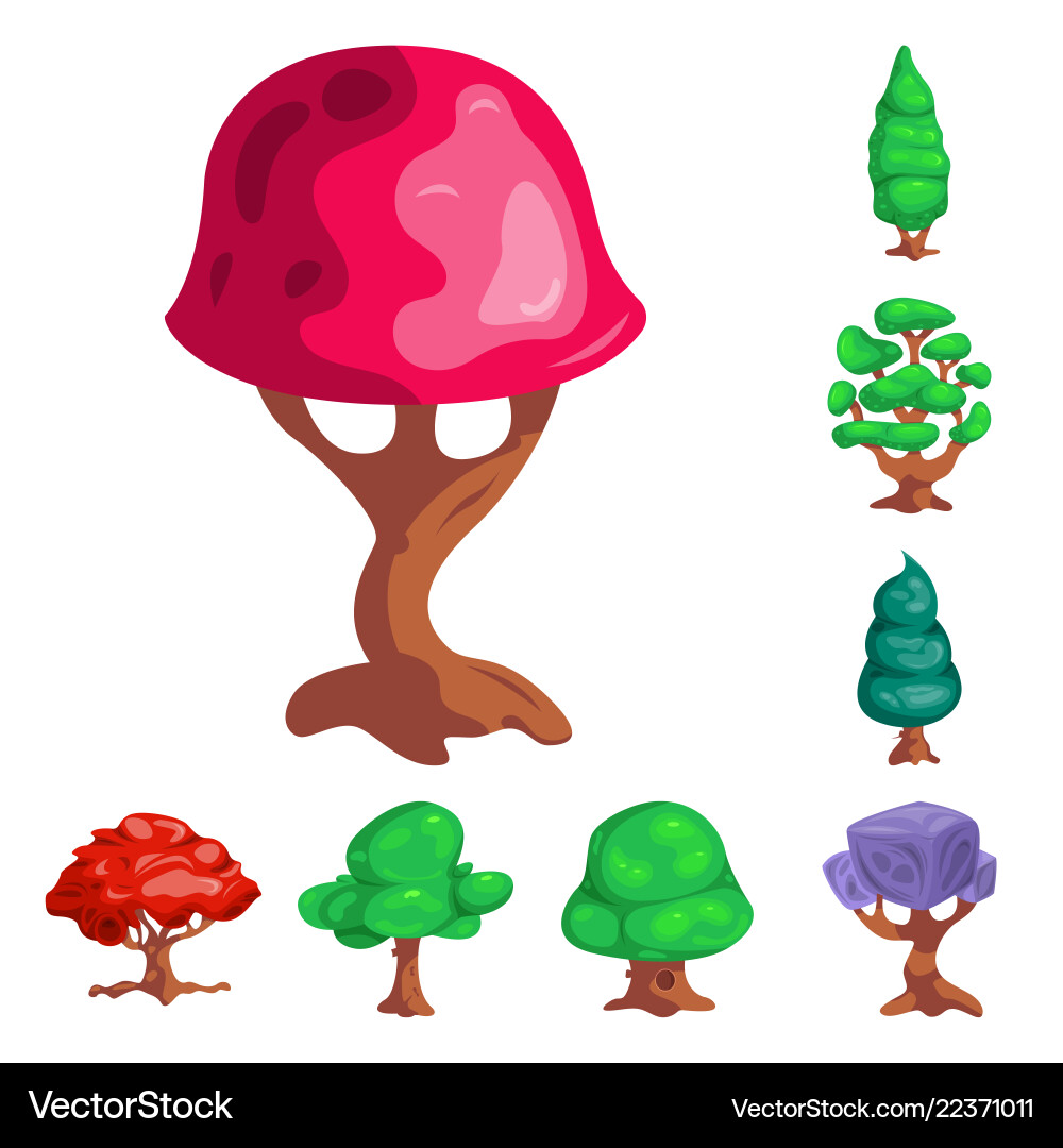 Isolated object of tree and nature icon vector image