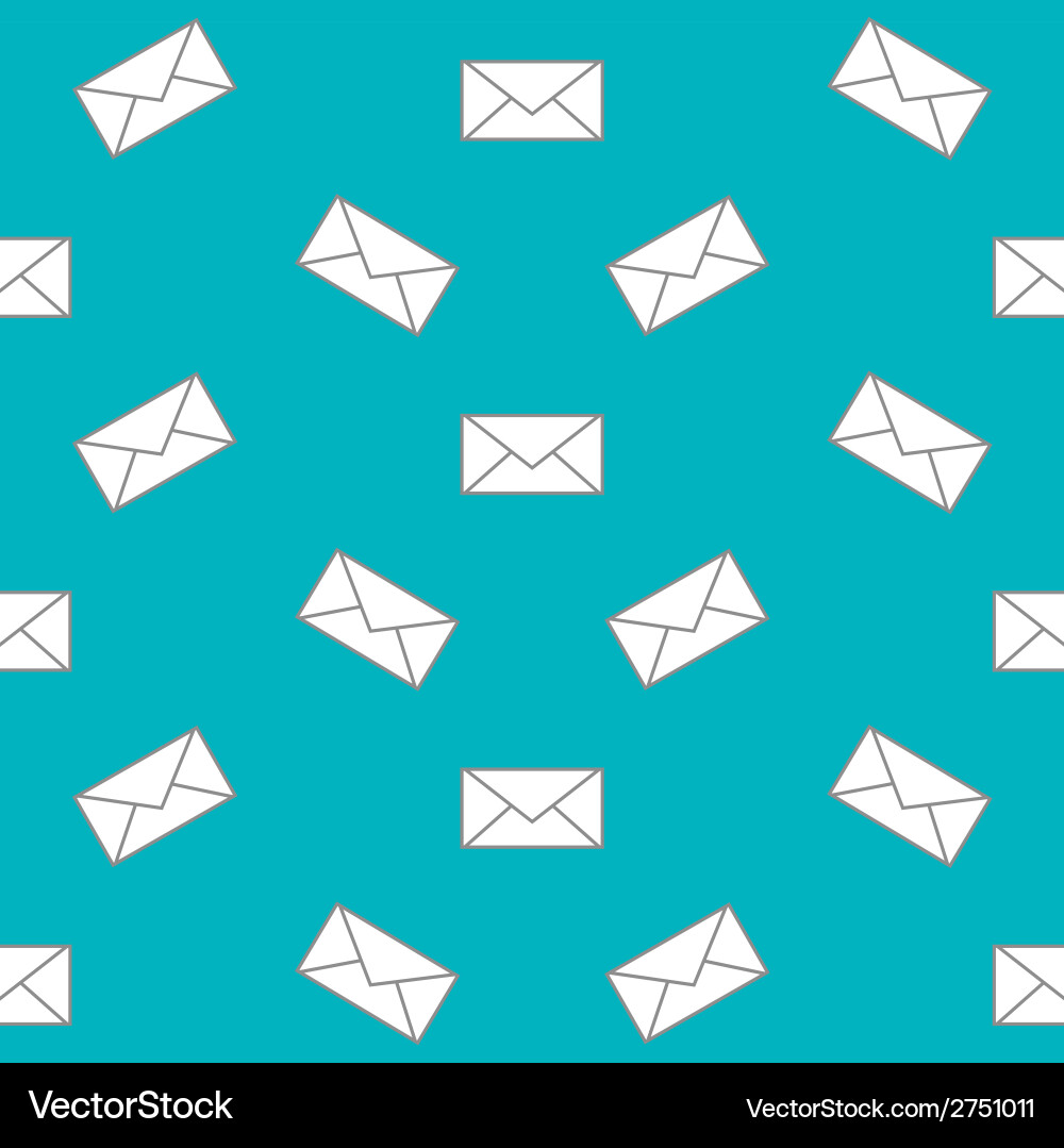 Mail Envelope Seamless Pattern vector image