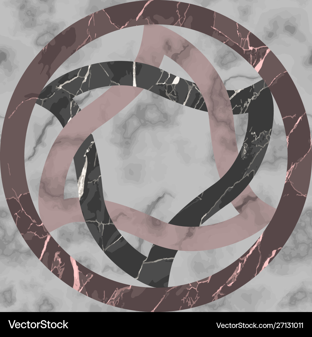 Marble mosaic seamless patterns with round Marble mosaic seamless patterns with round vector image