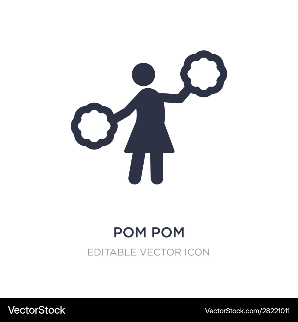 Pom icon on white background simple element Vector Image