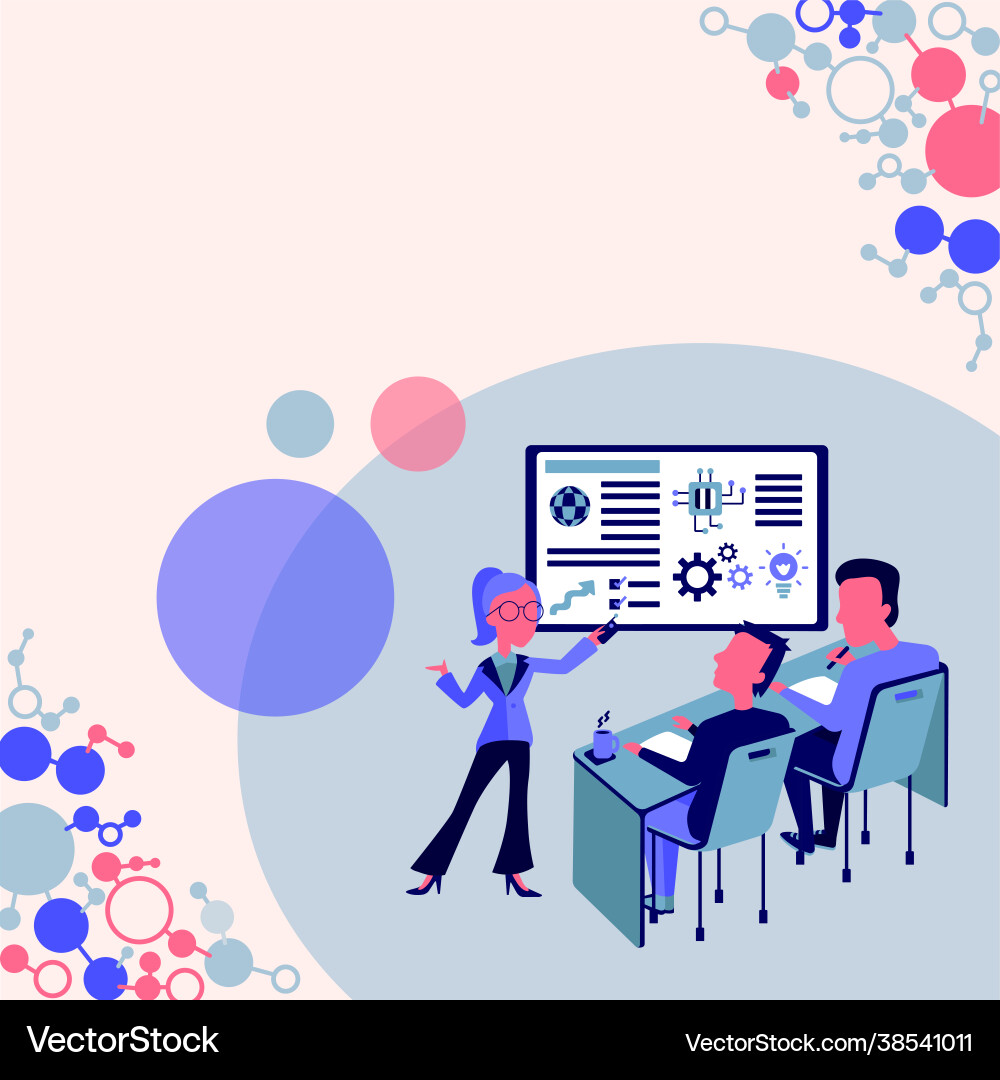 Presenting project report concept reporting Presenting project report concept reporting vector image