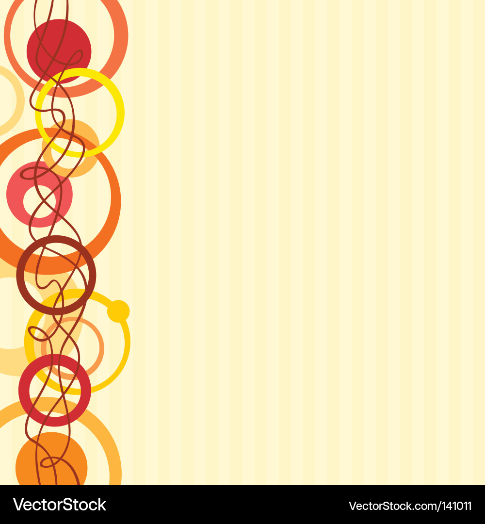 Retro Circles and Waves Background Vector Image