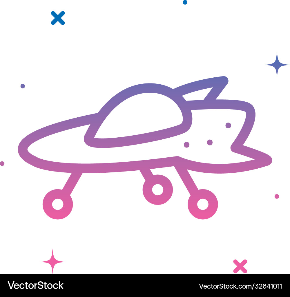 Rocket gradient style icon design Vector Image