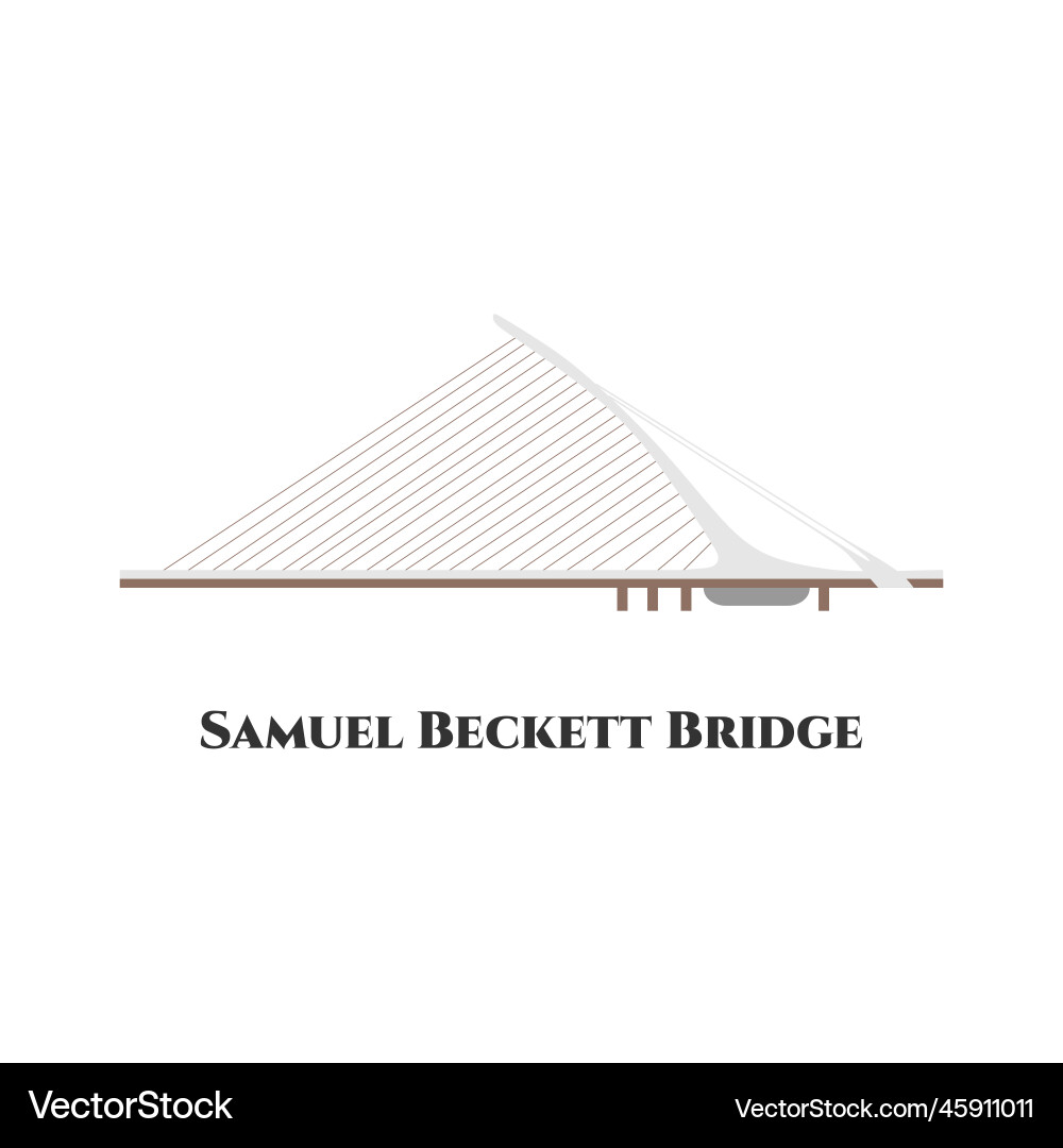 Samuel becket Brücke in Dublin ireland schön Samuel becket Brücke in Dublin ireland schön vektorbild