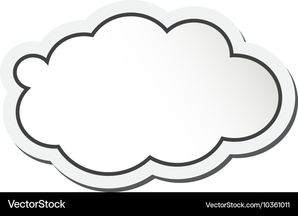 Single cloud shape icon Vector Image