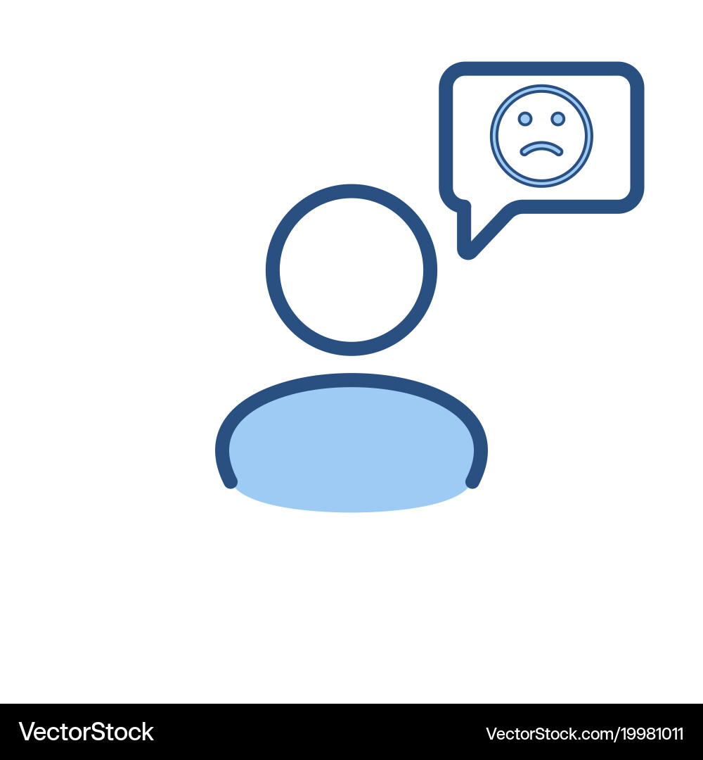 Speech bubble user icon communication vector image