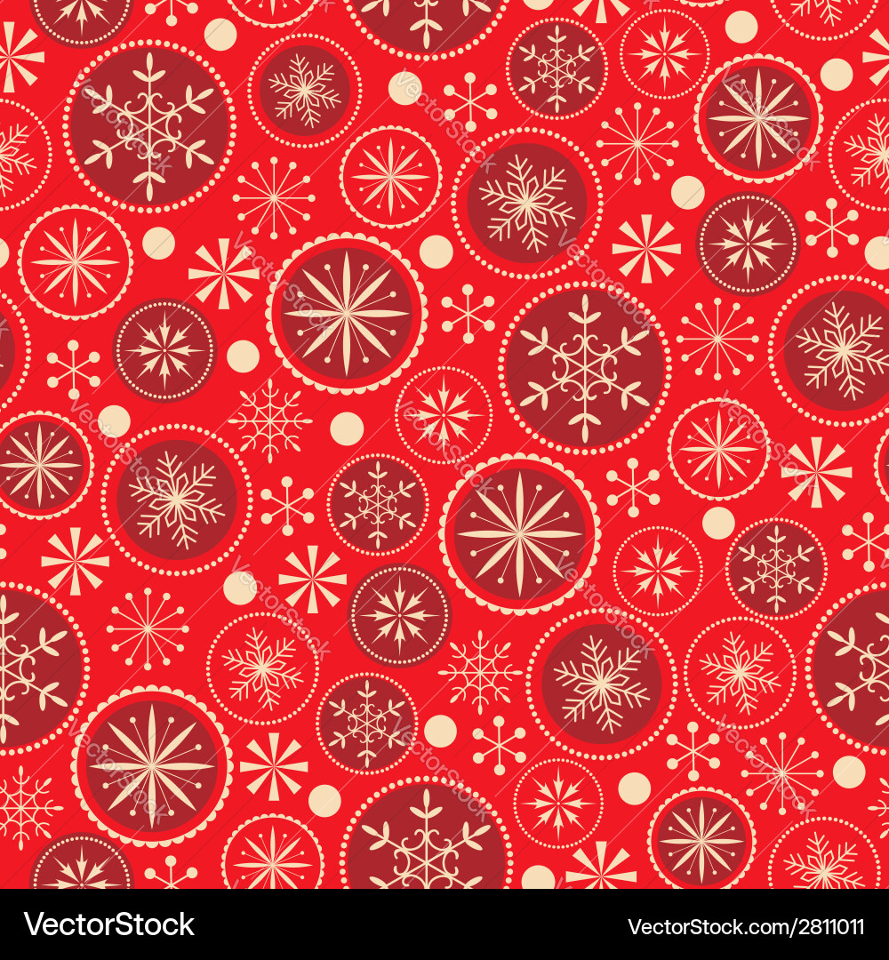 Winter Snowflake Pattern vector image