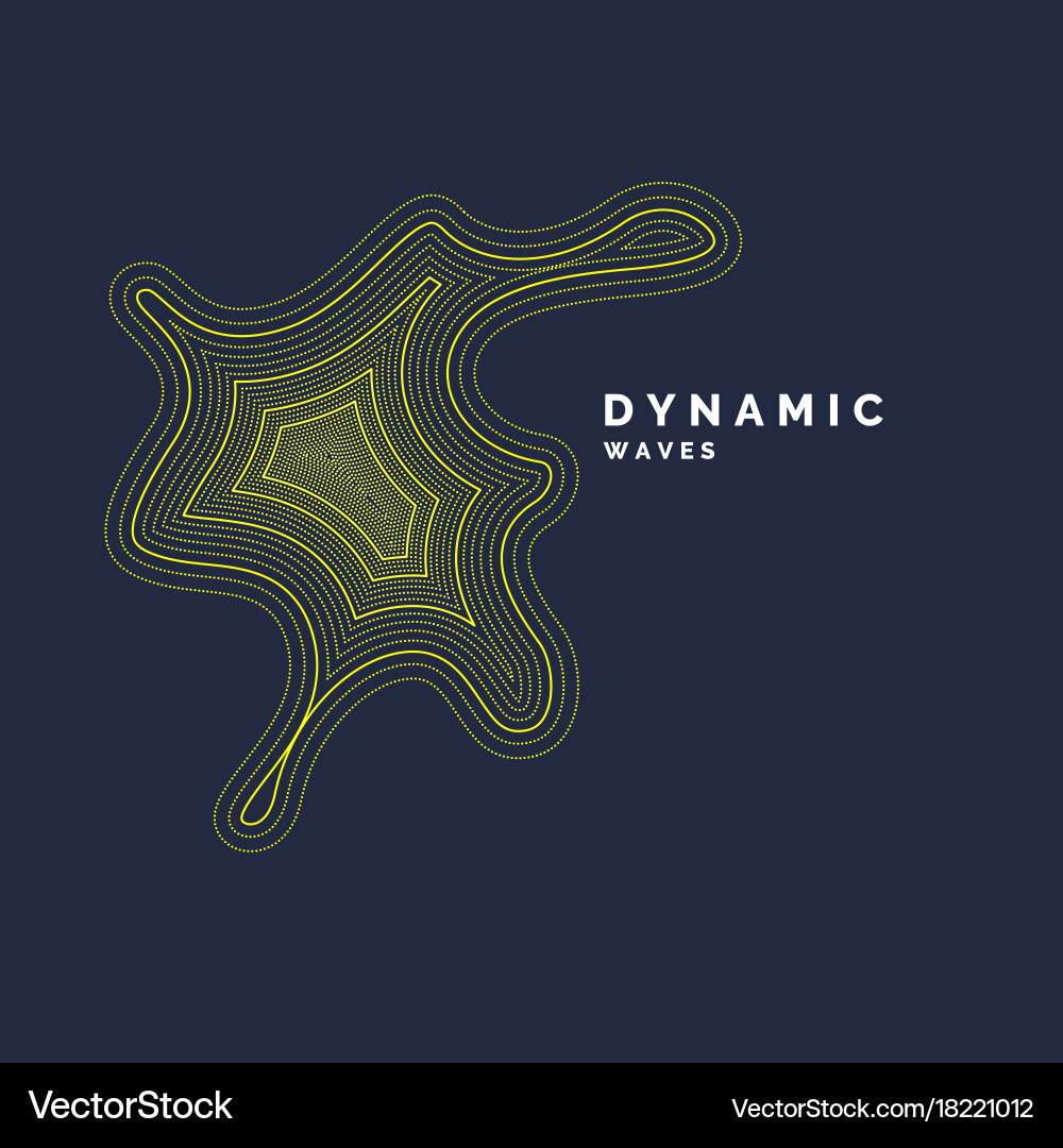 Abstract Dynamic Waves Background vector image