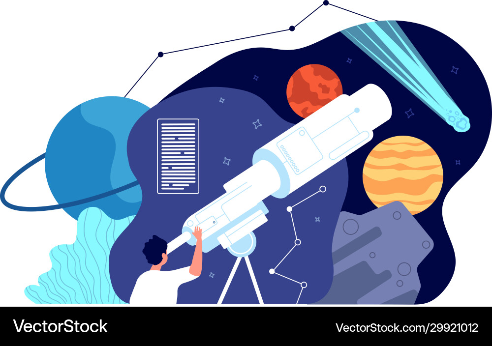 Astronomy science galaxy explore discover star Astronomy science galaxy explore discover star vector image