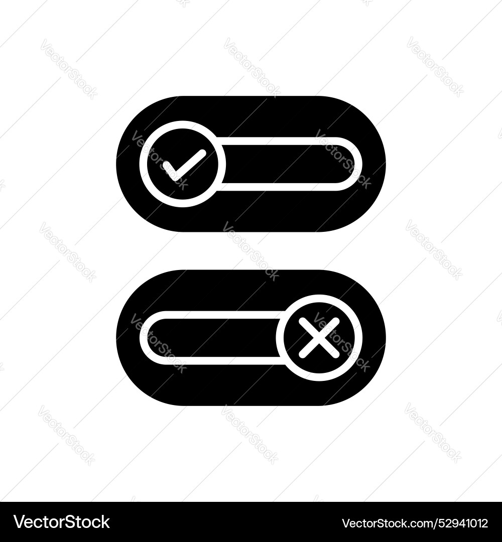 Boolean icon set true and false symbol right Boolean icon set true and false symbol right vector image