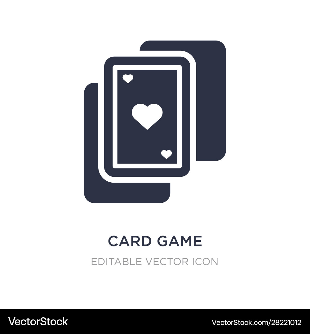 Card game icon on white background simple element vector image