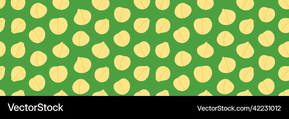 Chickpeas horizontal pattern background Chickpeas horizontal pattern background vector image