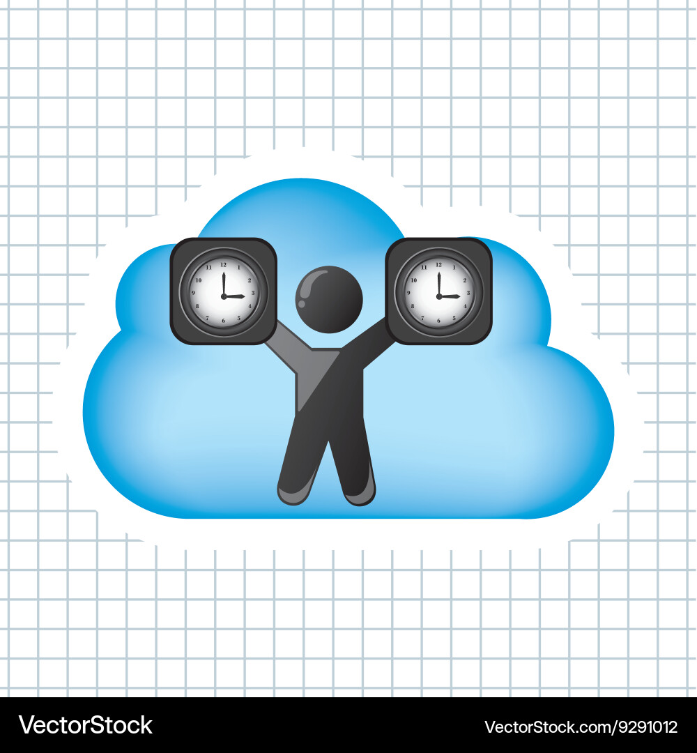 Cloud computing design vector image