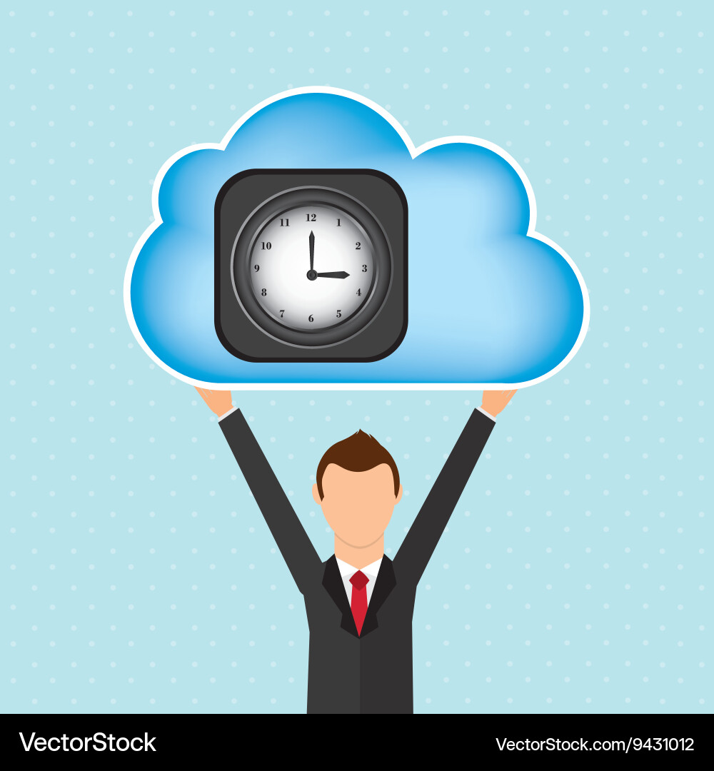 Cloud computing design vector image