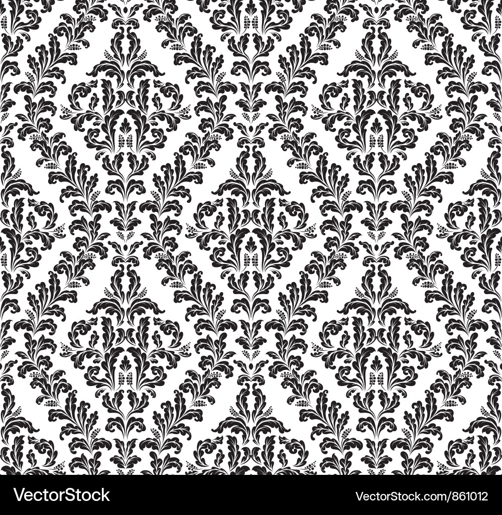 Damask seamless pattern vector image