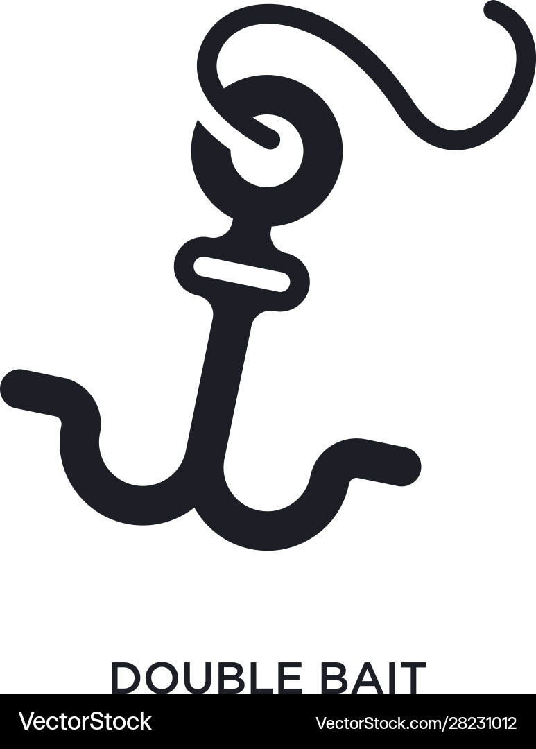 Double bait isolated icon simple element from vector image
