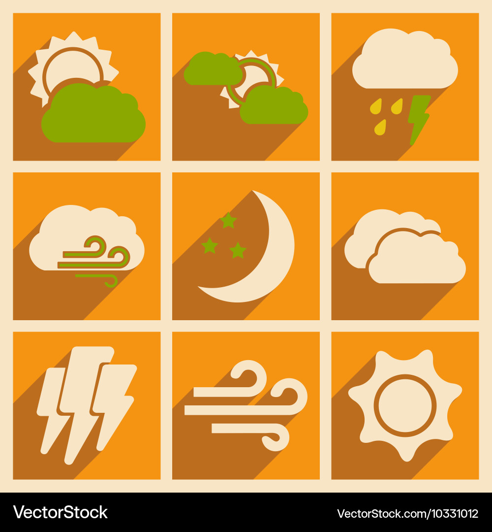 Flat with shadow concept and mobile application vector image