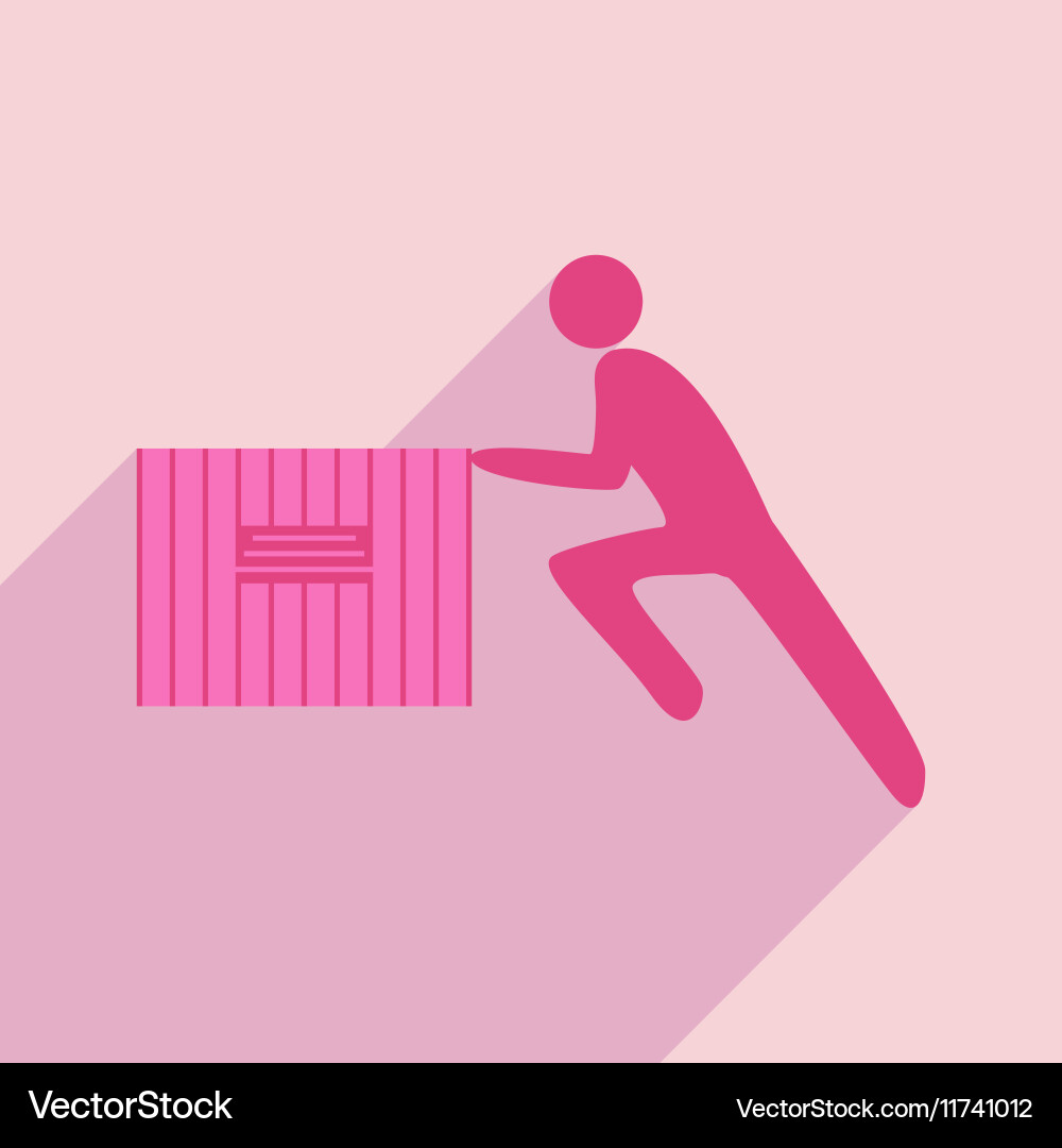 Flat with shadow icon and mobile application Vector Image
