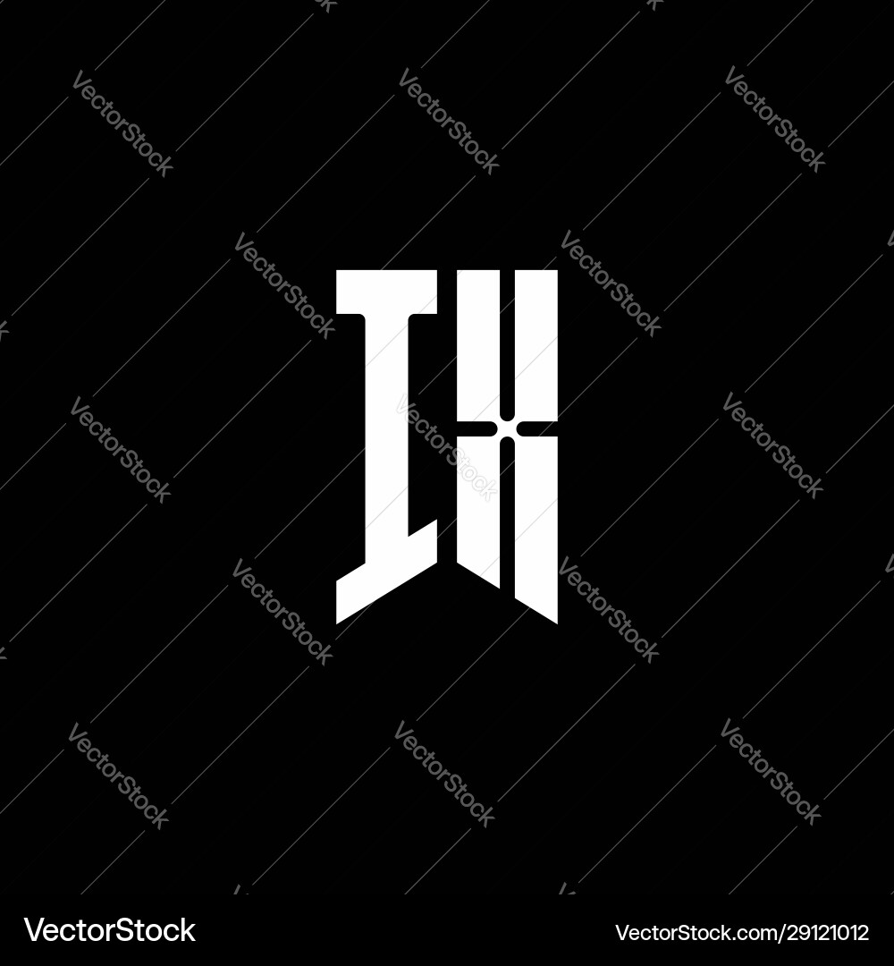 Ix logo monogram with emblem style isolated vector image
