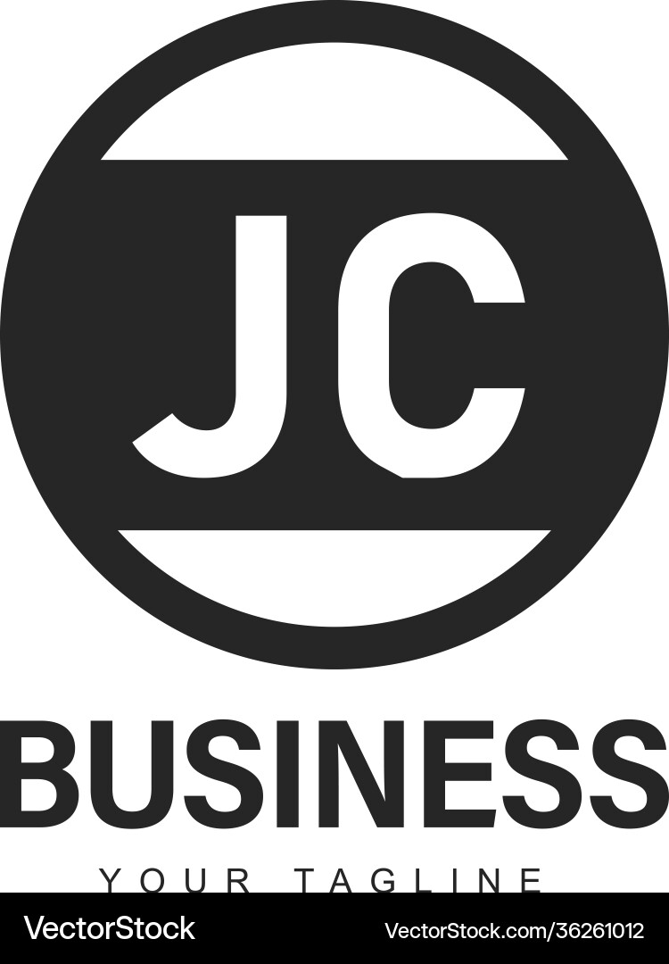 Jc initial a logo design with abstract style Vector Image