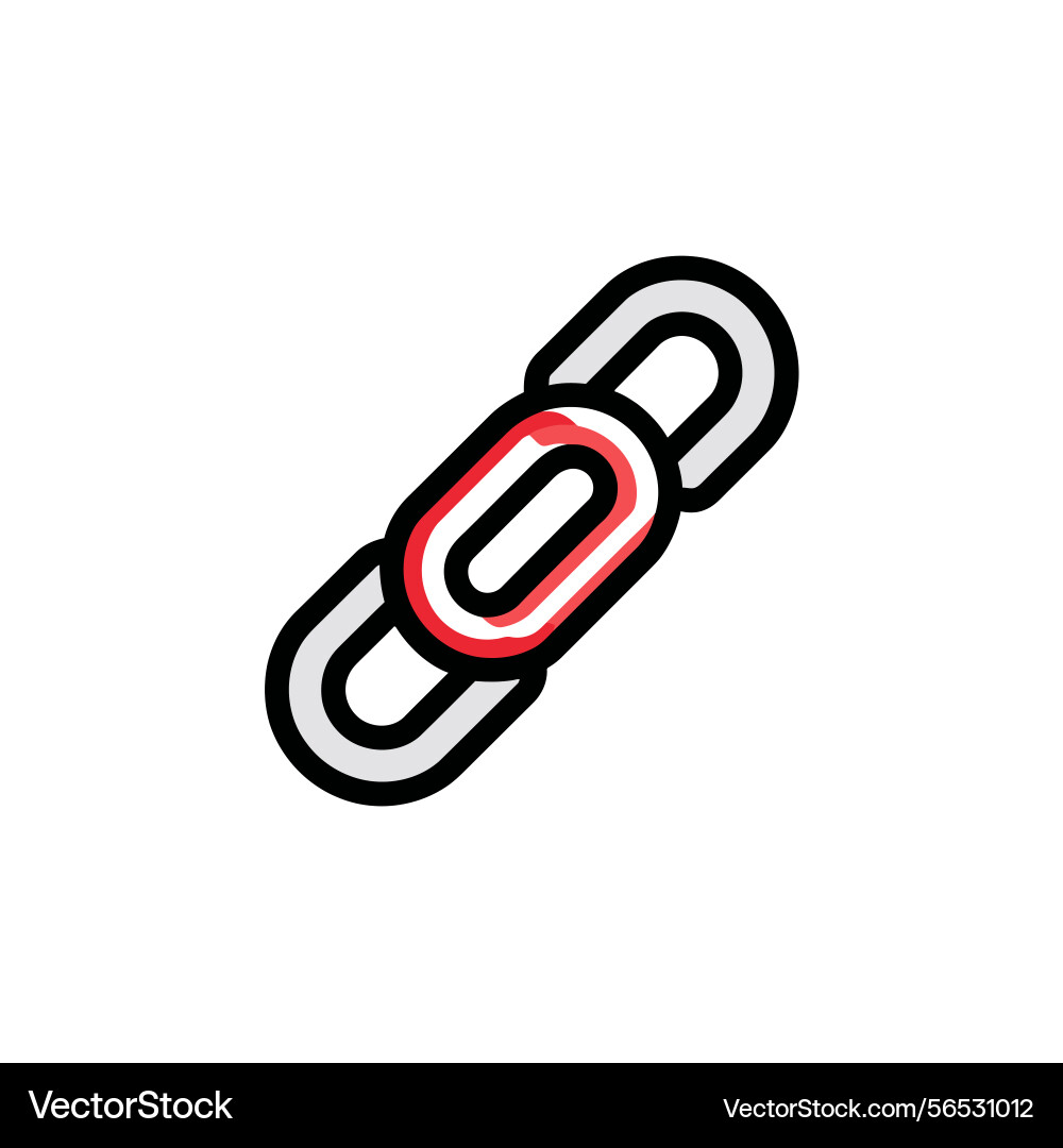 Link chain connection icon two vector image