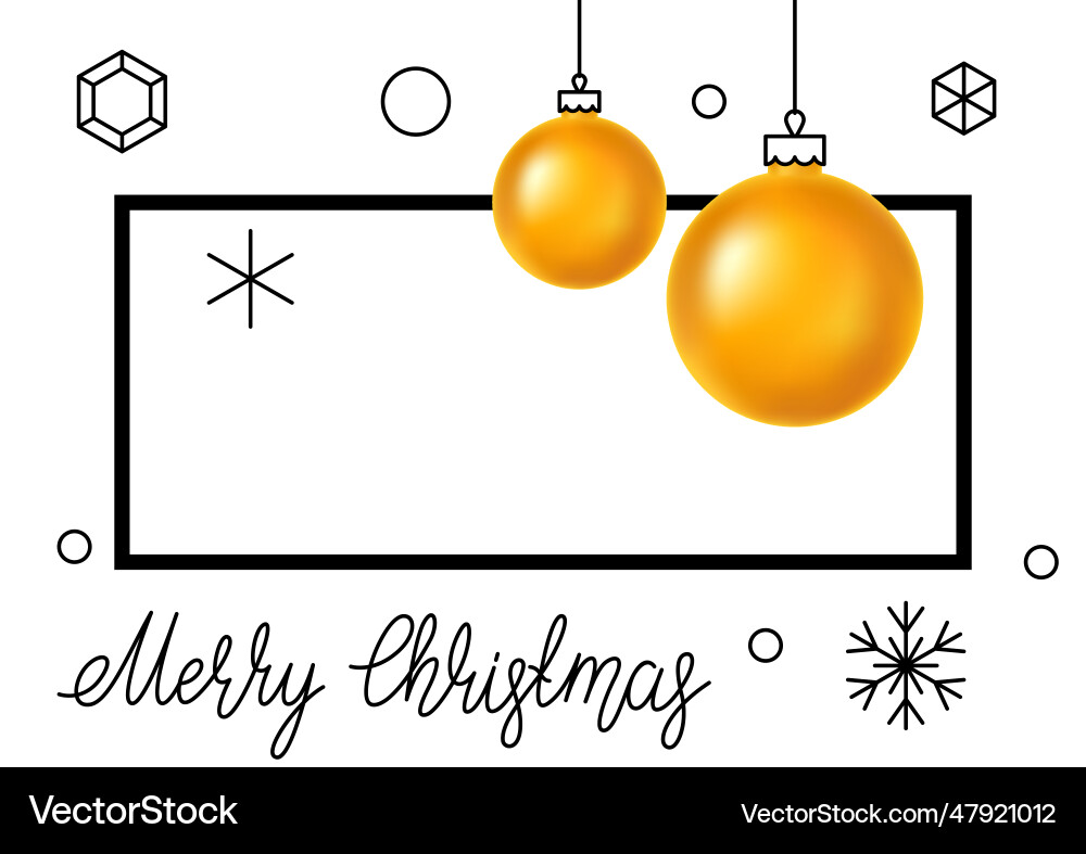 Merry christmas frame design holiday Merry christmas frame design holiday vector image