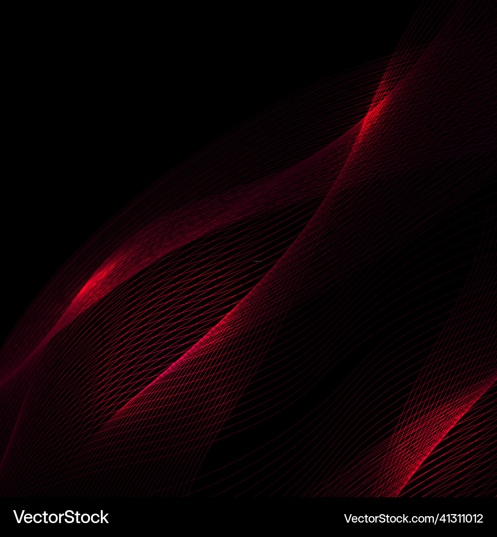 Minimal mesh texture in red on a black background vector image
