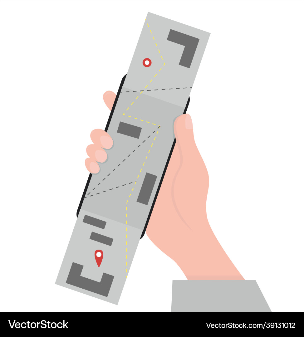 Mobile App-Konzepte für Navigation oder Karten vektorbild