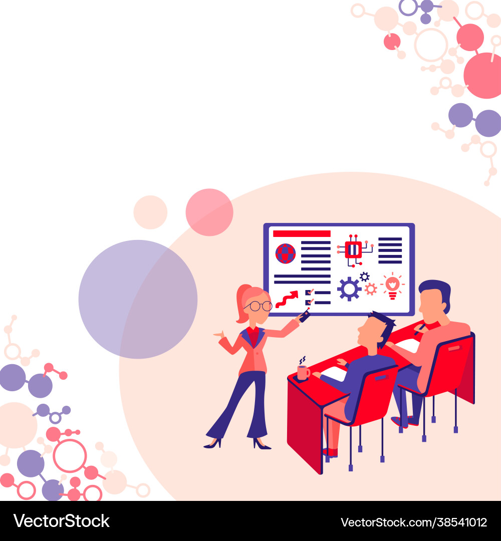 Presenting project report concept reporting Presenting project report concept reporting vector image