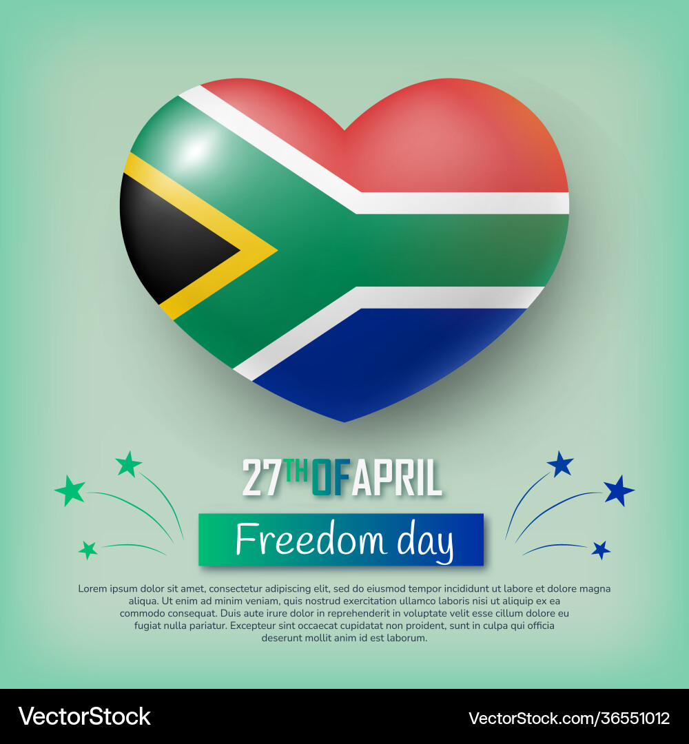 Südafrika Freiheitstag 27 April Südafrika Freiheitstag 27 April vektorbild