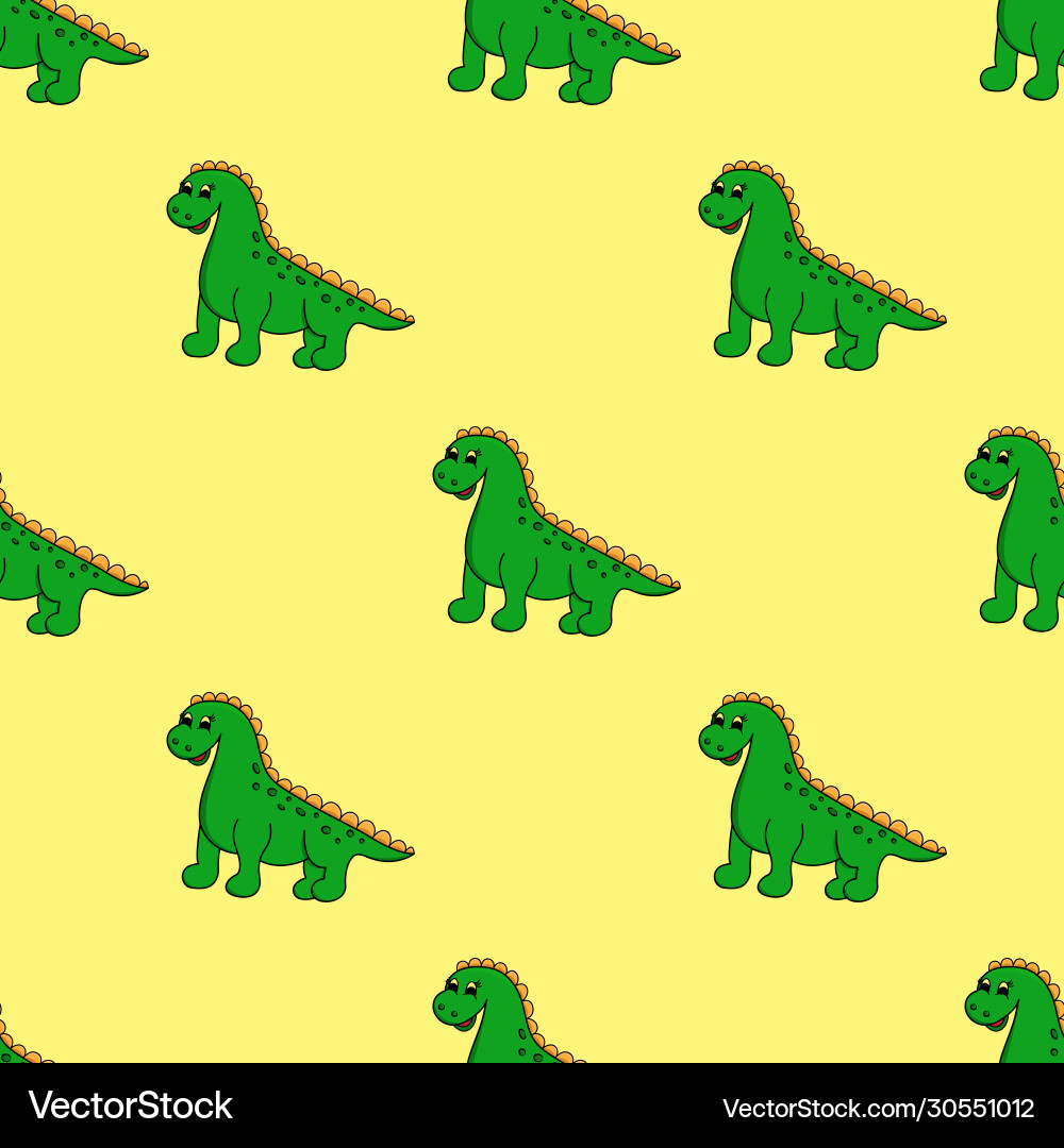 Seamless pattern with colorful dinosaur Seamless pattern with colorful dinosaur vector image