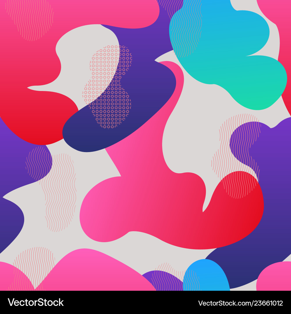 Seamless pattern with fluid gradient shapes Seamless pattern with fluid gradient shapes vector image