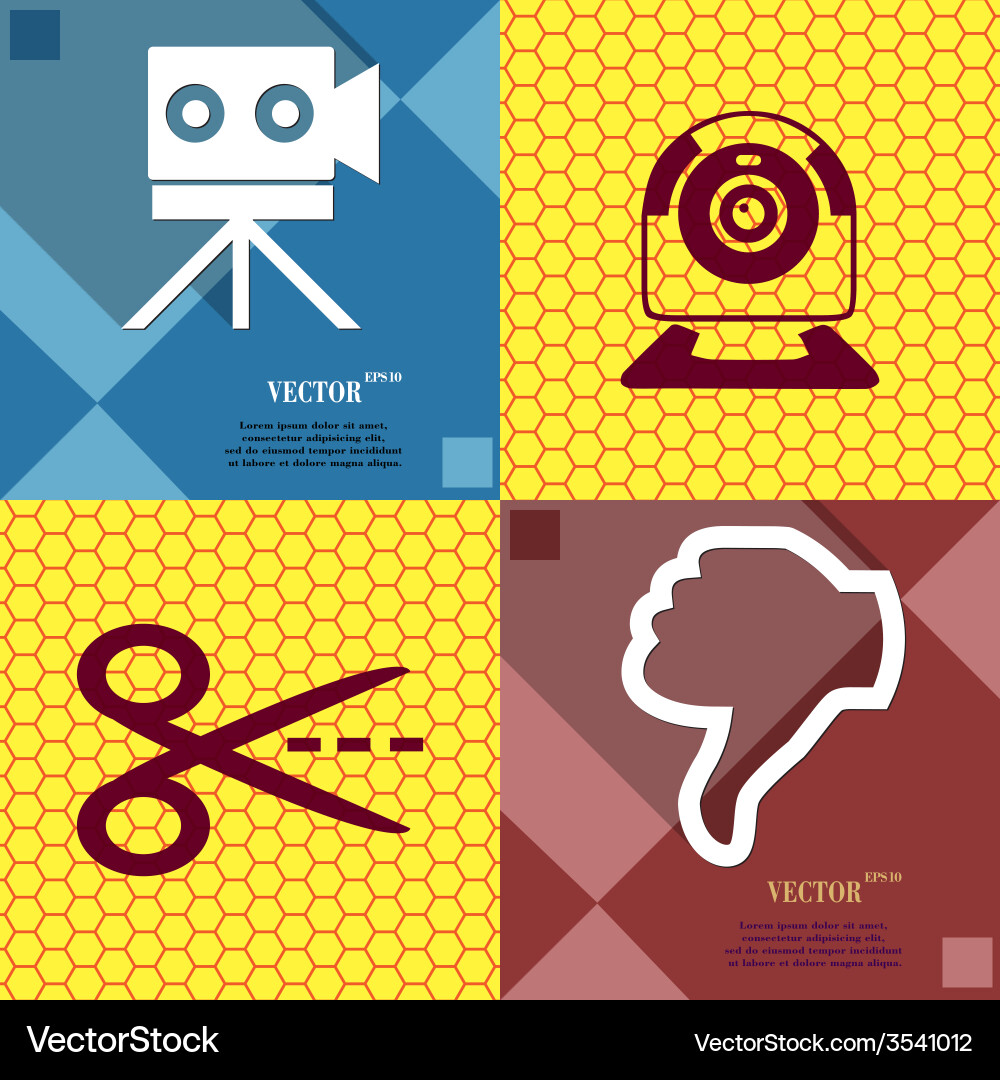 Set of abstract backgrounds with different web Vector Image