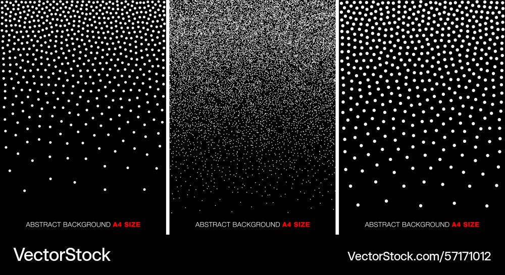 Set of halftone gradient dots patterns a4 size Set of halftone gradient dots patterns a4 size Vector Image