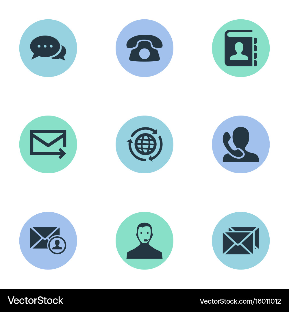 Set of simple connect icons elements global trade Vector Image