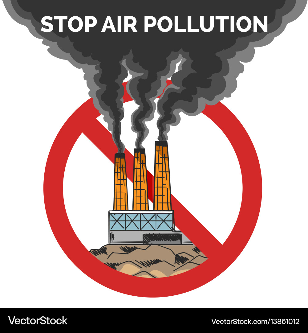stop-air-pollution-royalty-free-vector-image-vectorstock