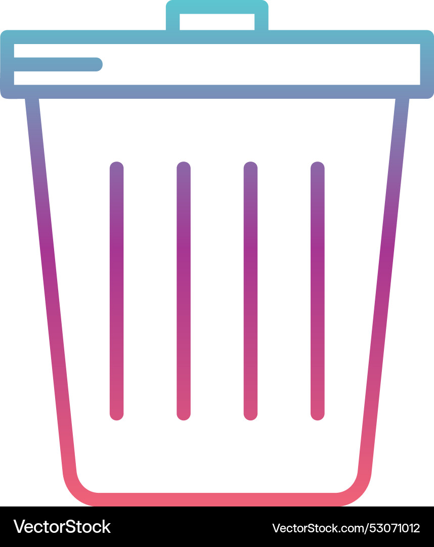 Trash line gradient design Vector Image