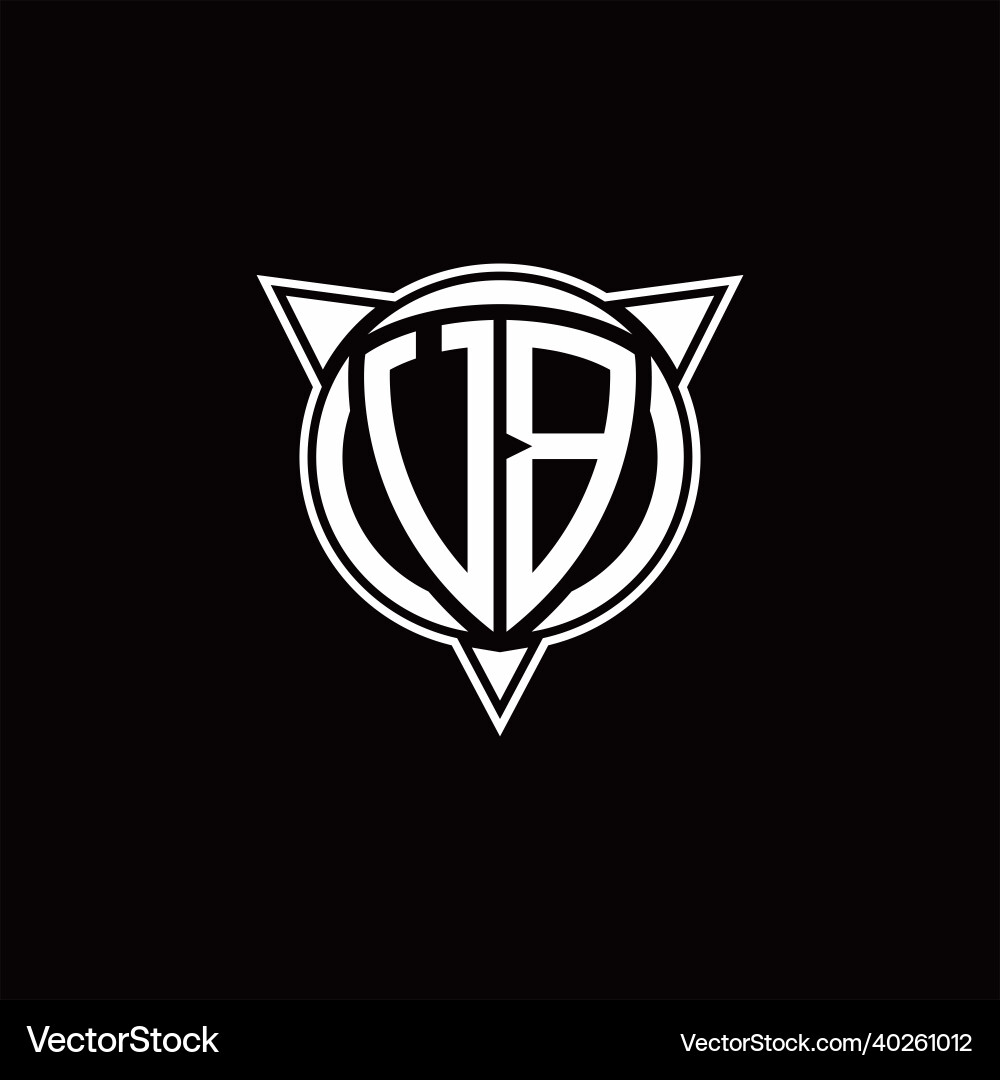 Ub logo monogram isolated with circle shape vector image