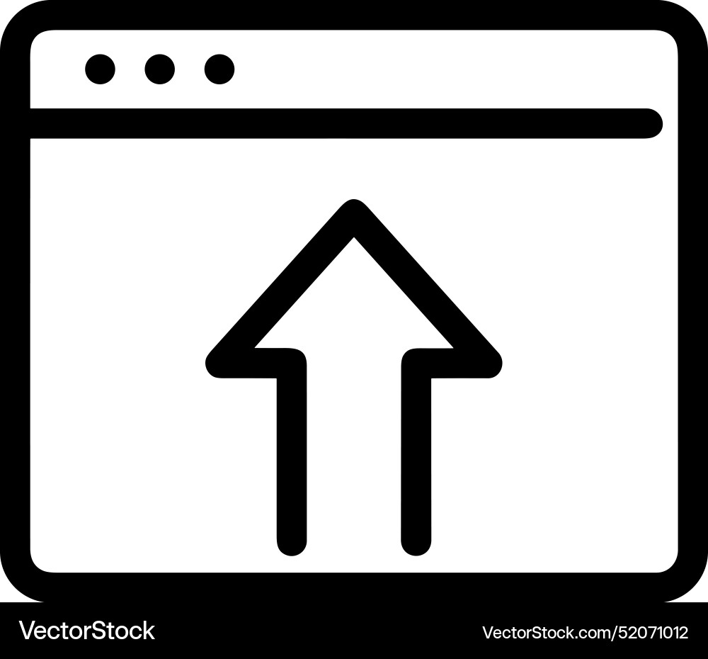 Upload outline icon symbol image Vector Image