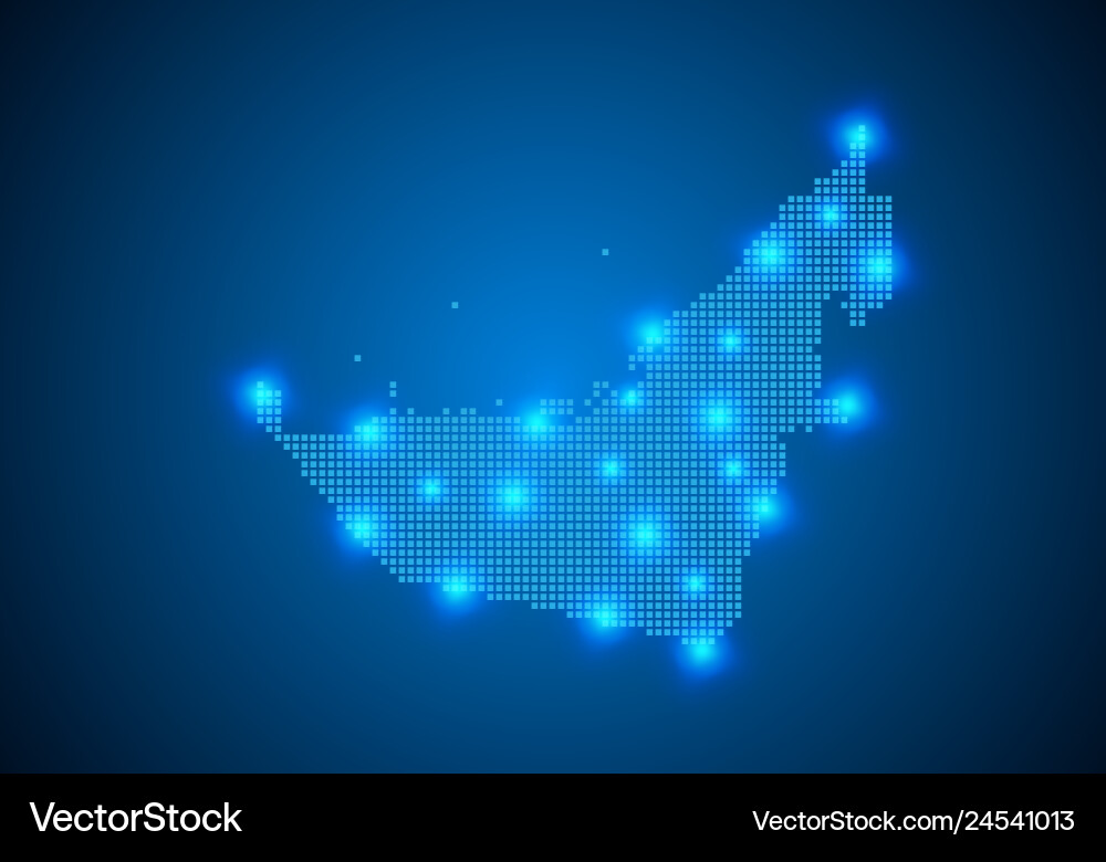 Abstract blue background with map internet line Abstract blue background with map internet line vector image
