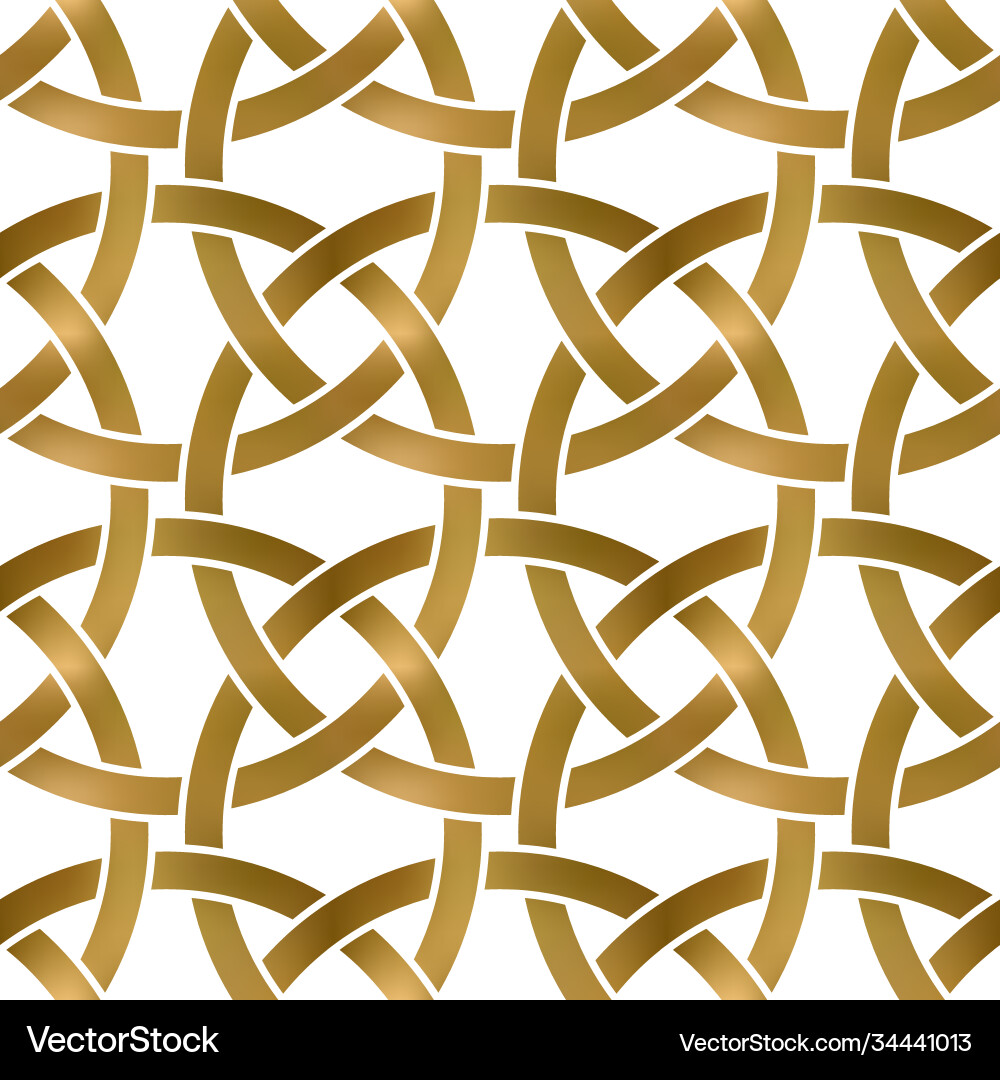 Abstract repeatable background golden twisted Vector Image