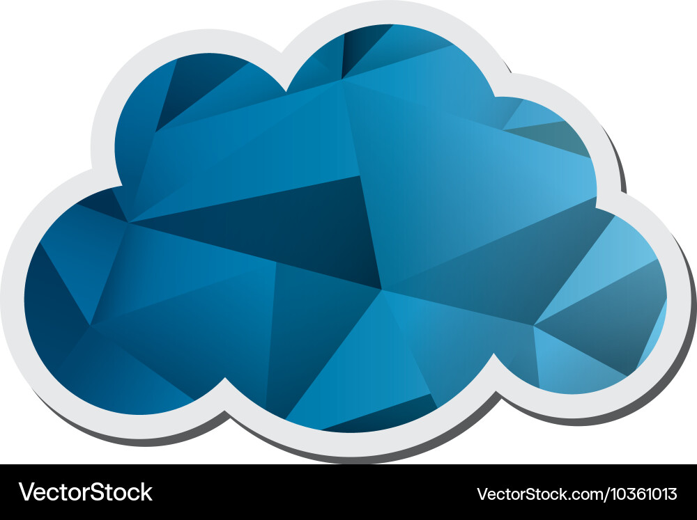 Abstract single cloud shape icon Vector Image