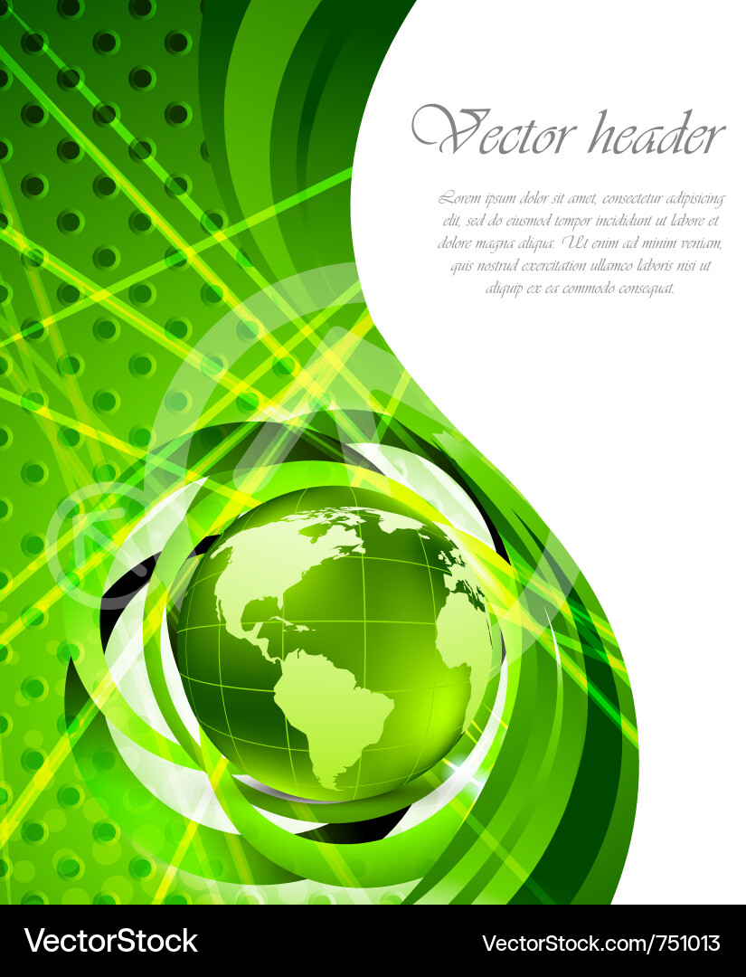 Background with globes vector image