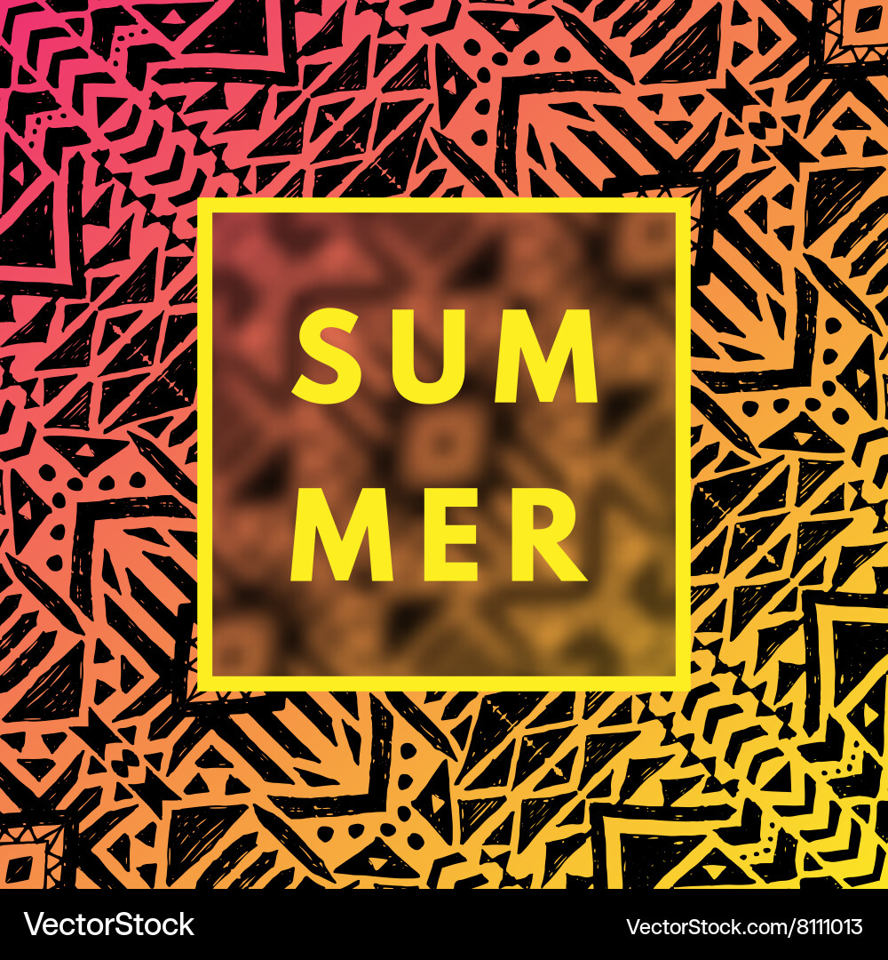 Boho Aztec Summer Pattern vector image