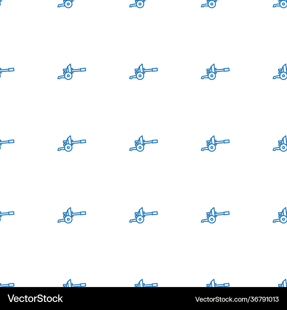 Cannon icon pattern seamless white background Vector Image