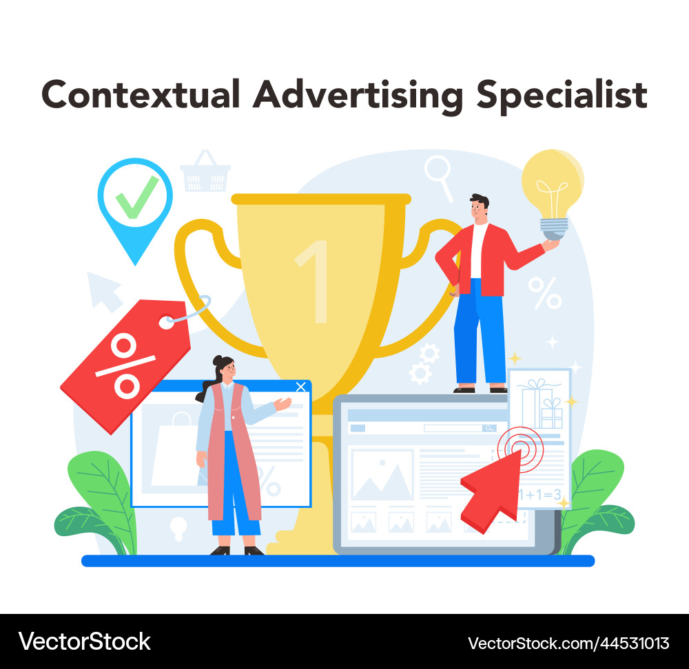 Contextual advertsing and targeting concept Vector Image