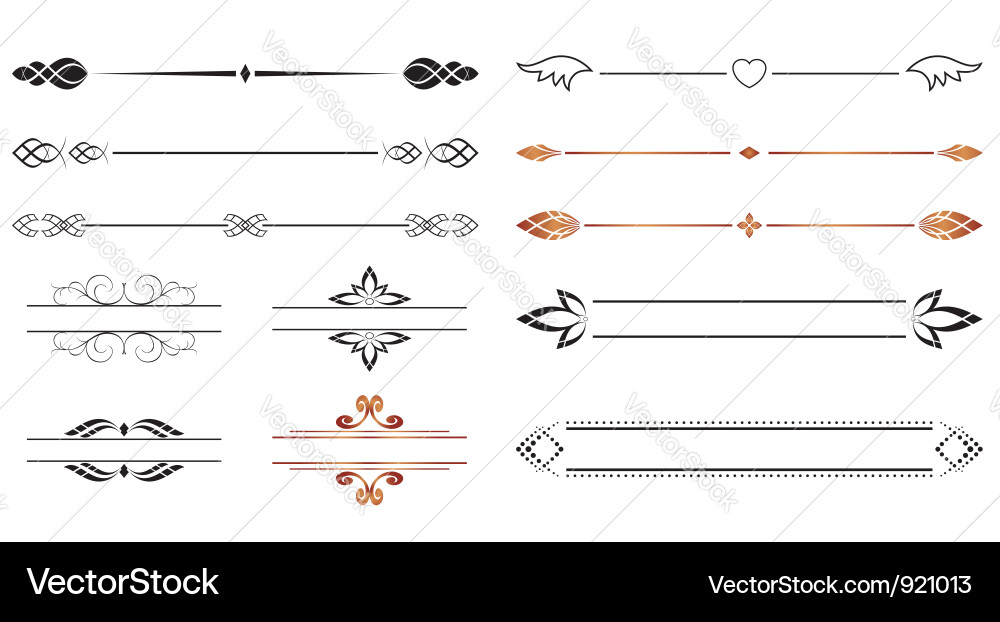 Elegant Line Separators vector image