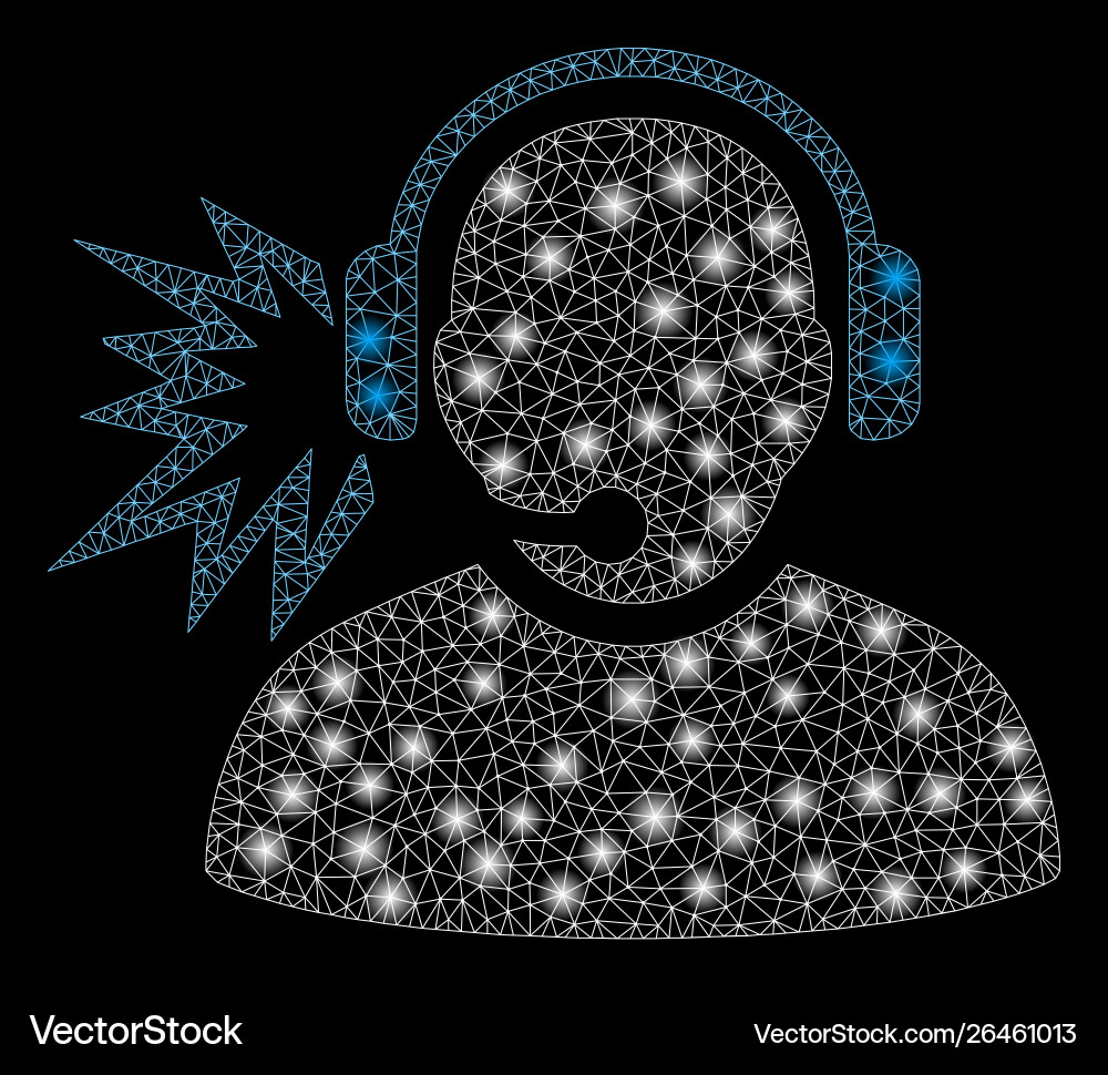 Flare mesh carcass operator message with Vector Image