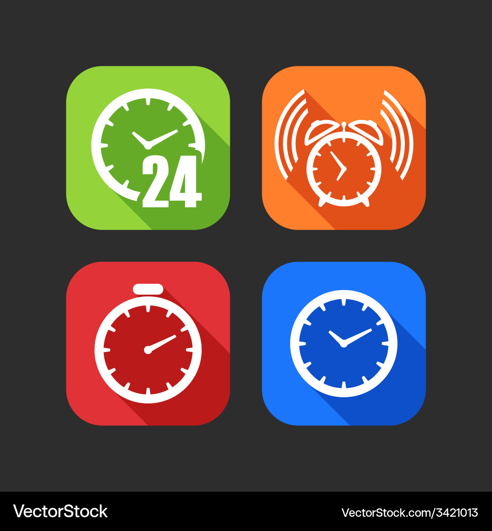 Flat icons for web and mobile applications vector image