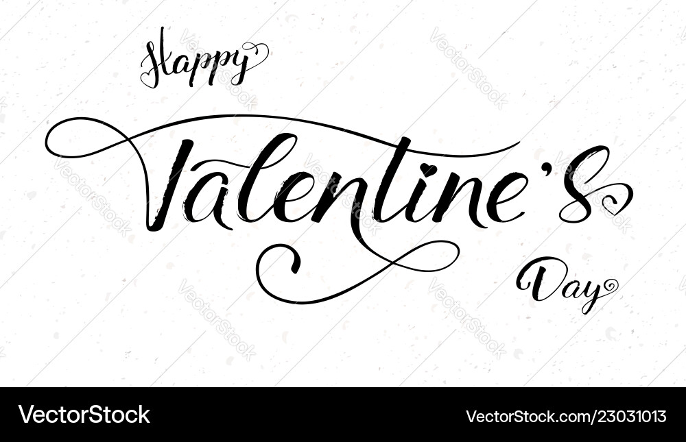 Happy valentines day calligraphy in handwritten Happy valentines day calligraphy in handwritten vector image